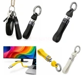 Рекламен компактен usb кабел с карабинер, 240w зареждане